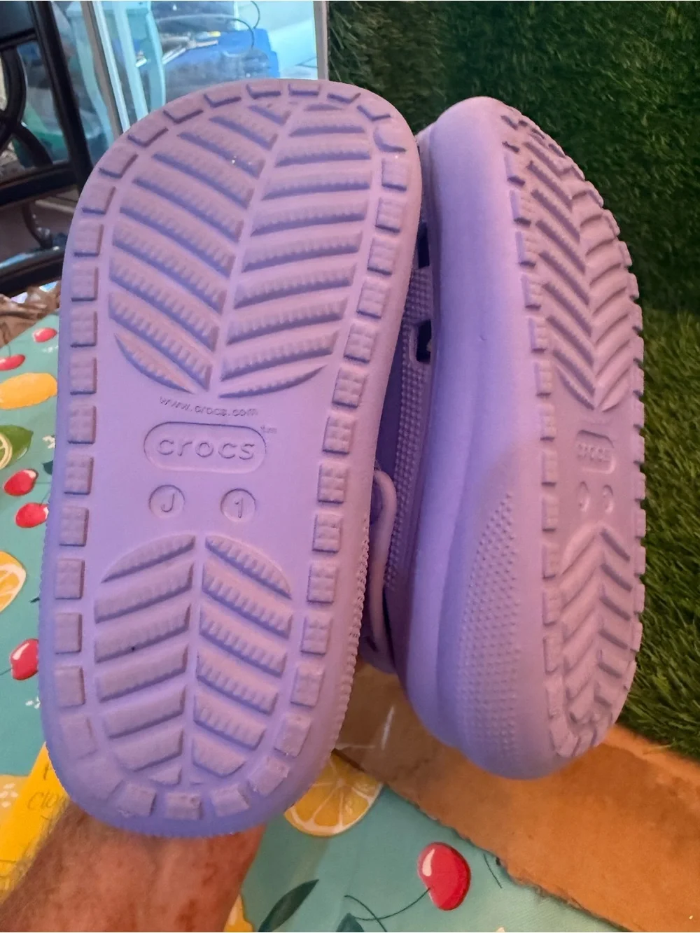 Crocs Kids Lavender Clog Platform Comfortable Slip-On Shoes 1Y